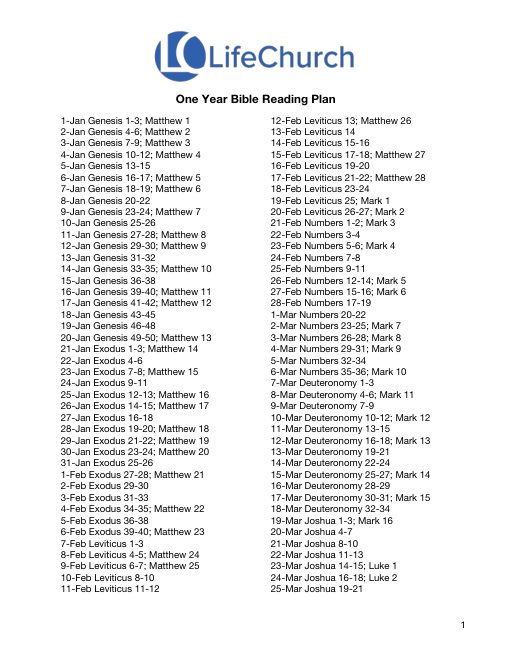 2026 Bible Reading Plan cover